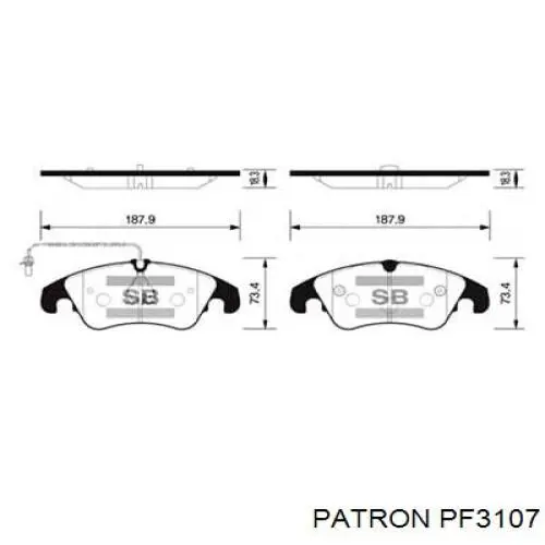 PF3107 Patron filtro combustible