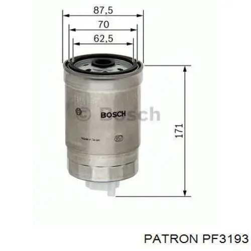 PF3193 Patron filtro combustible