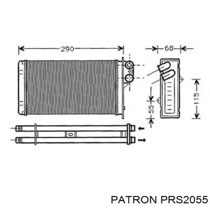 PRS2055 Patron radiador de calefacción