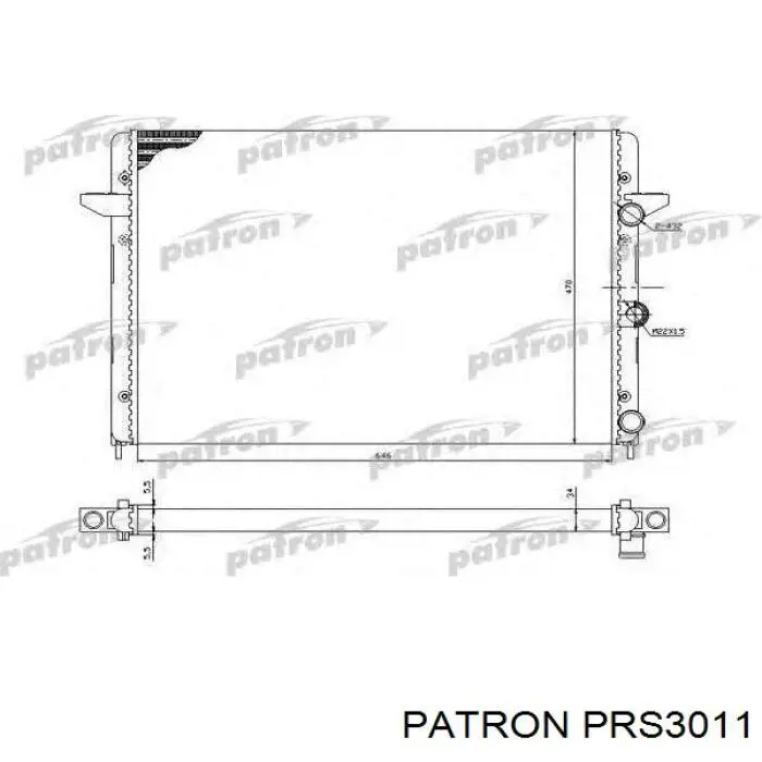 PRS3011 Patron radiador refrigeración del motor