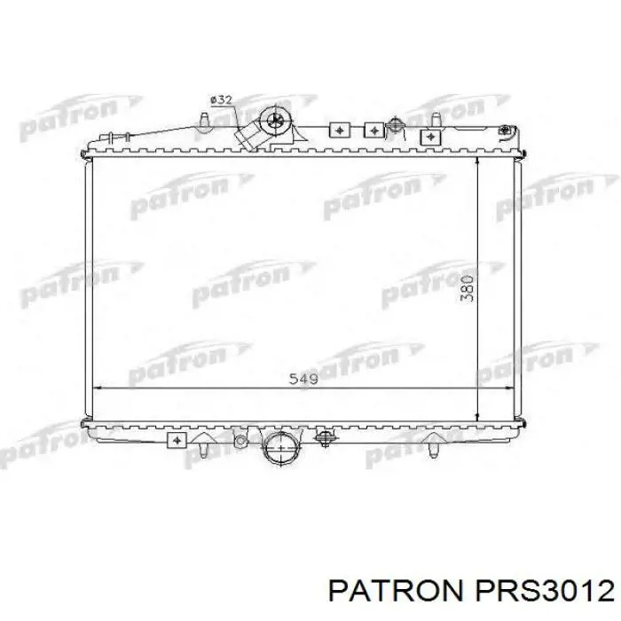 PRS3012 Patron radiador refrigeración del motor