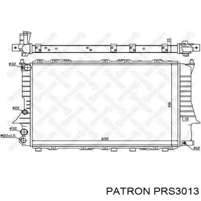 PRS3013 Patron radiador refrigeración del motor