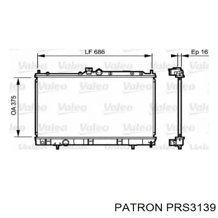 PRS3139 Patron radiador refrigeración del motor