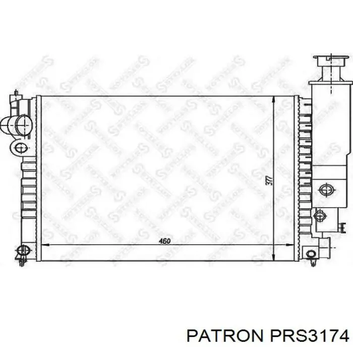 PRS3174 Patron radiador refrigeración del motor