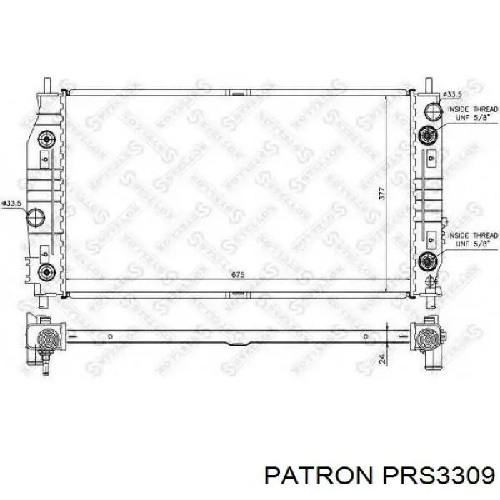 PRS3309 Patron radiador refrigeración del motor