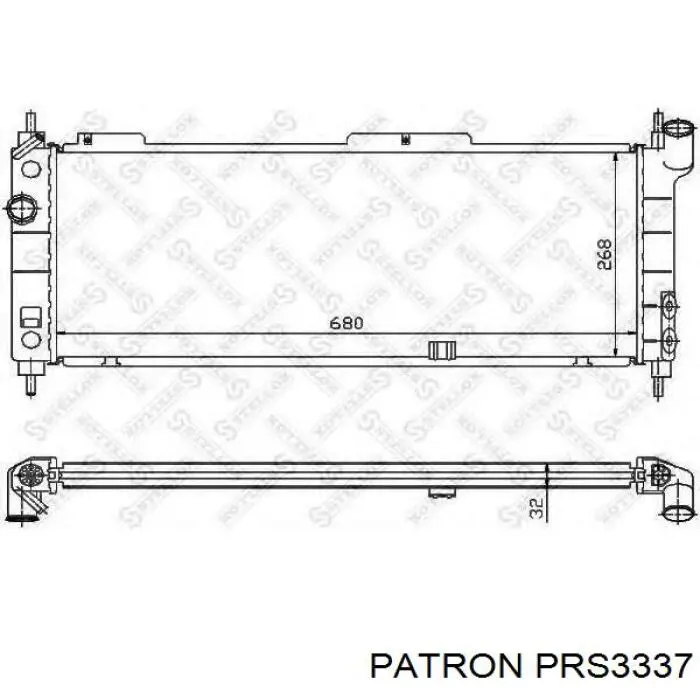 PRS3337 Patron radiador refrigeración del motor