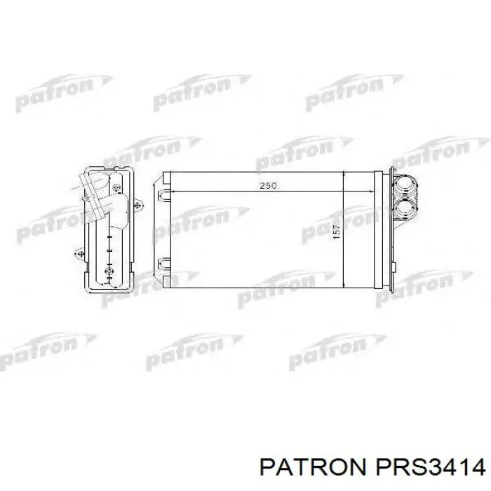 PRS3414 Patron radiador refrigeración del motor