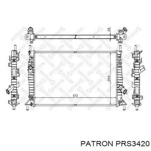 PRS3420 Patron radiador refrigeración del motor