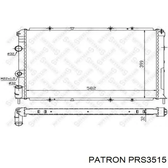 PRS3515 Patron radiador refrigeración del motor