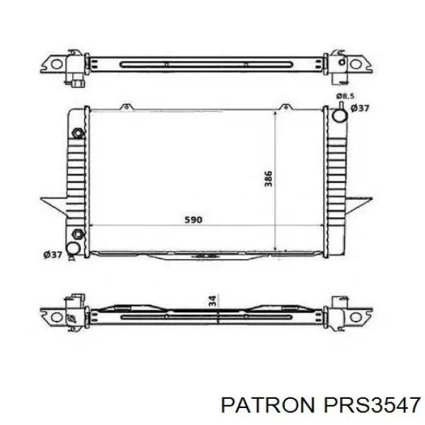 PRS3547 Patron radiador refrigeración del motor