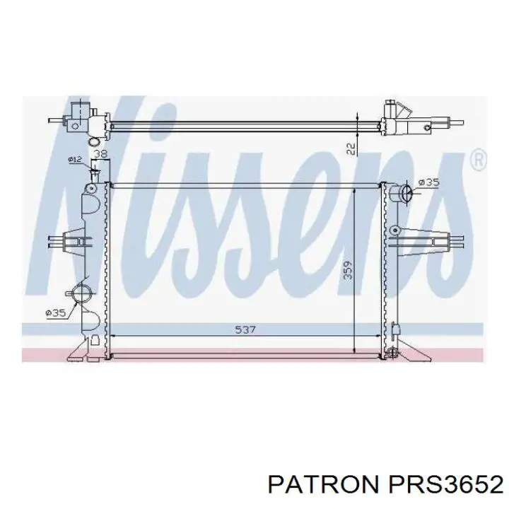 PRS3652 Patron radiador refrigeración del motor