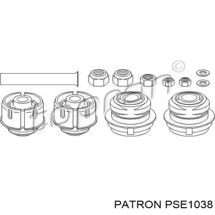 PSE1038 Patron silentblock de suspensión delantero inferior