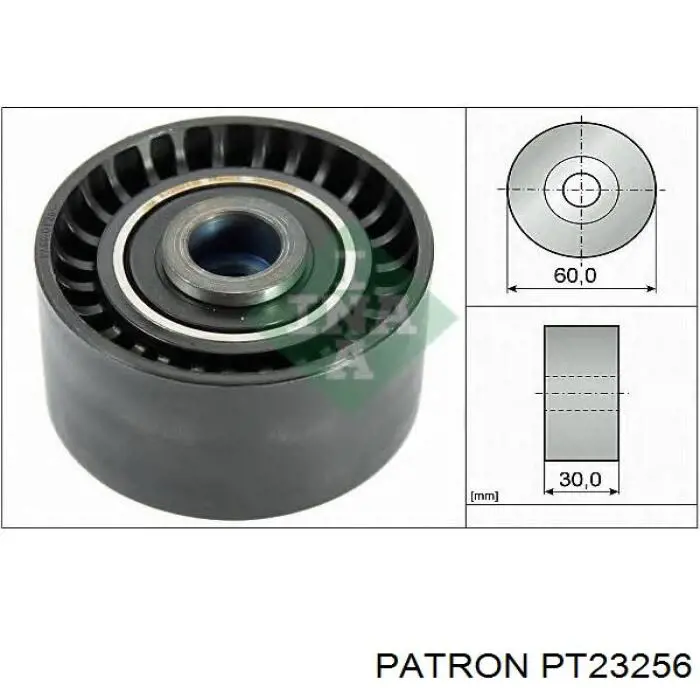 PT23256 Patron rodillo intermedio de correa dentada