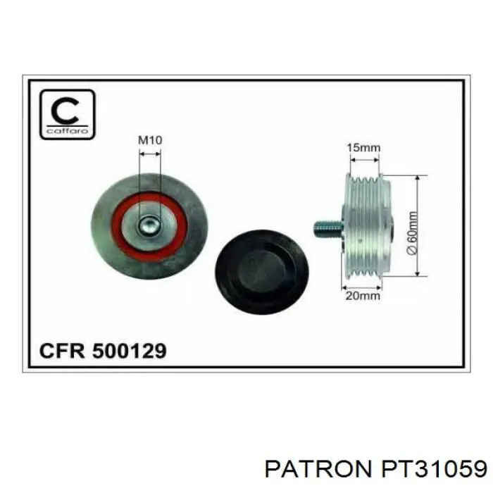 PT31059 Patron tensor de correa, correa poli v