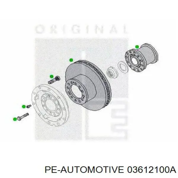 036.121-00A PE Automotive freno de disco delantero