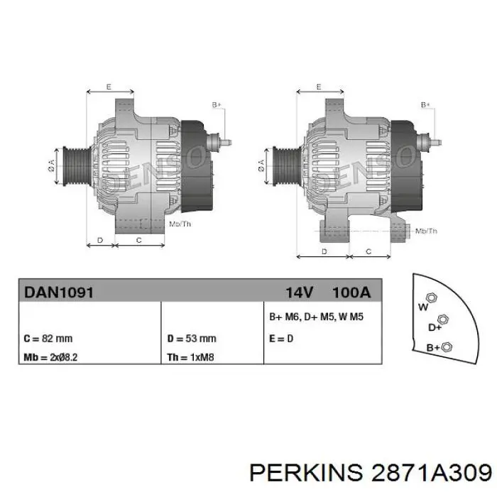 Comprar 2871A309 Perkins Dynamo
