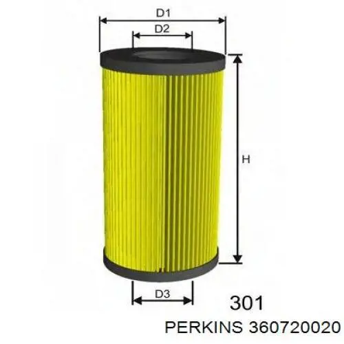 360720020 Perkins filtro combustible