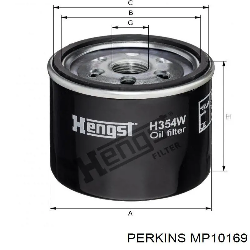 MP10169 Perkins Filtro aceite