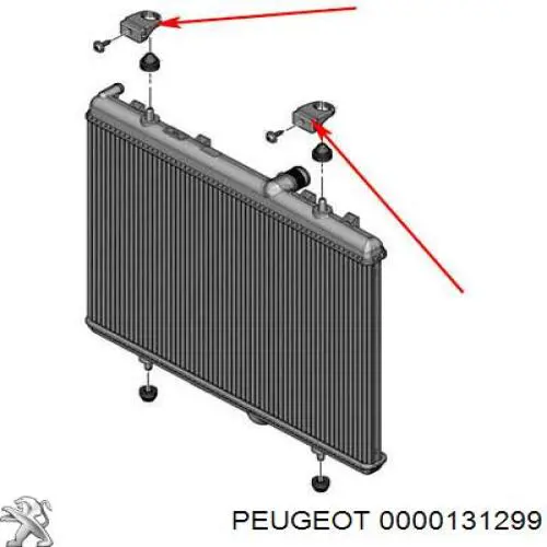 0000131299 Peugeot/Citroen soporte del radiador superior