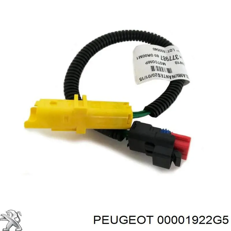 00001922G5 Peugeot/Citroen cable del sensor de presión de combustible del riel