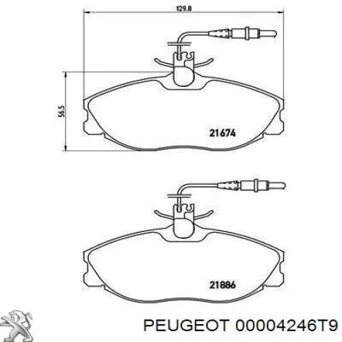 00004246T9 Peugeot/Citroen freno de disco delantero