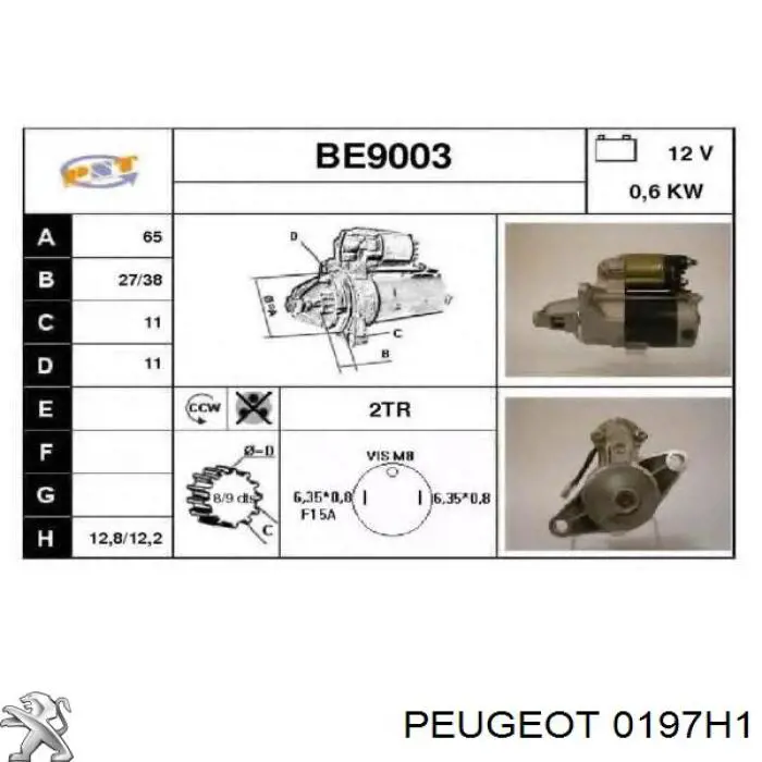 0197H1 Peugeot/Citroen juego de juntas de motor, completo, superior