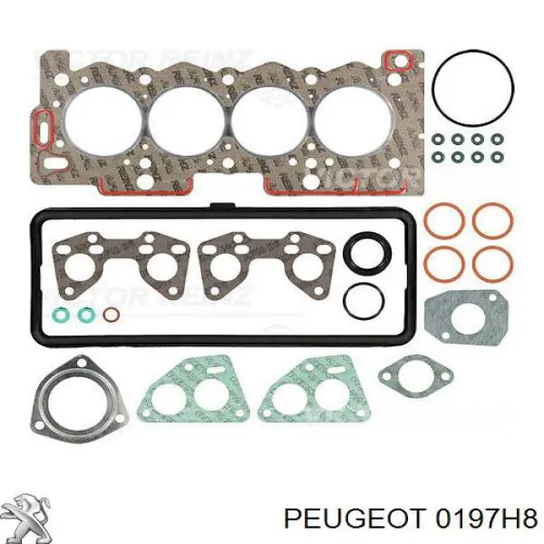 0197H8 Peugeot/Citroen juego de juntas de motor, completo, superior