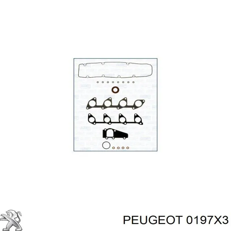 0197X3 Peugeot/Citroen juego de juntas de motor, completo, superior