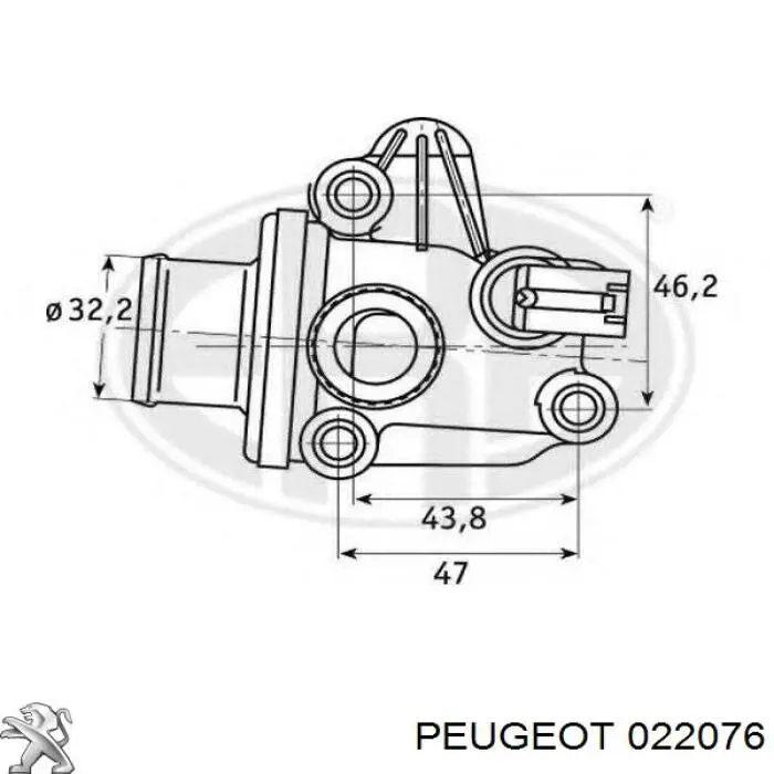 022076 Peugeot/Citroen guía de válvula