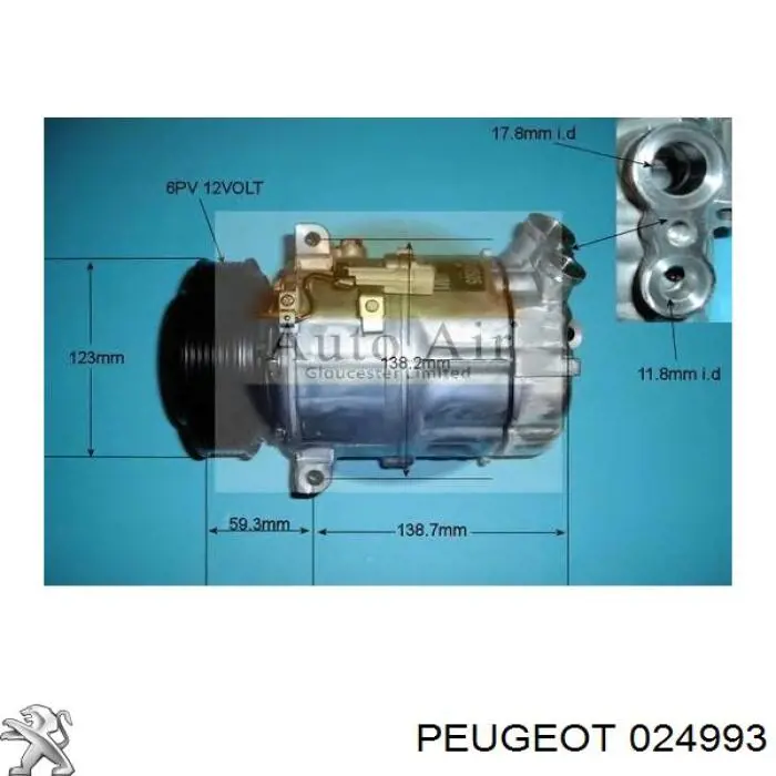 024993 Peugeot/Citroen junta de la tapa de válvulas del motor