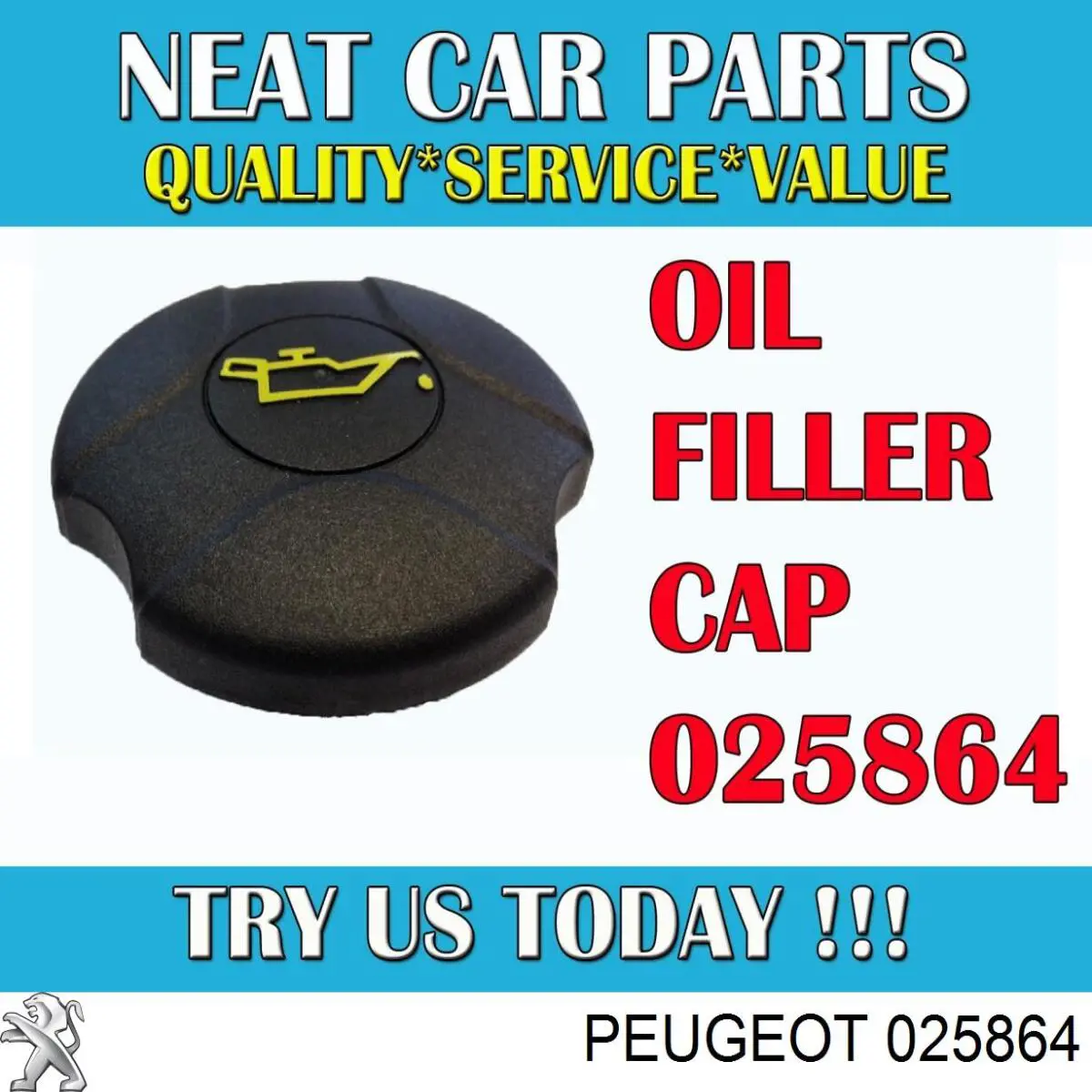 025864 Peugeot/Citroen tapa de aceite de motor