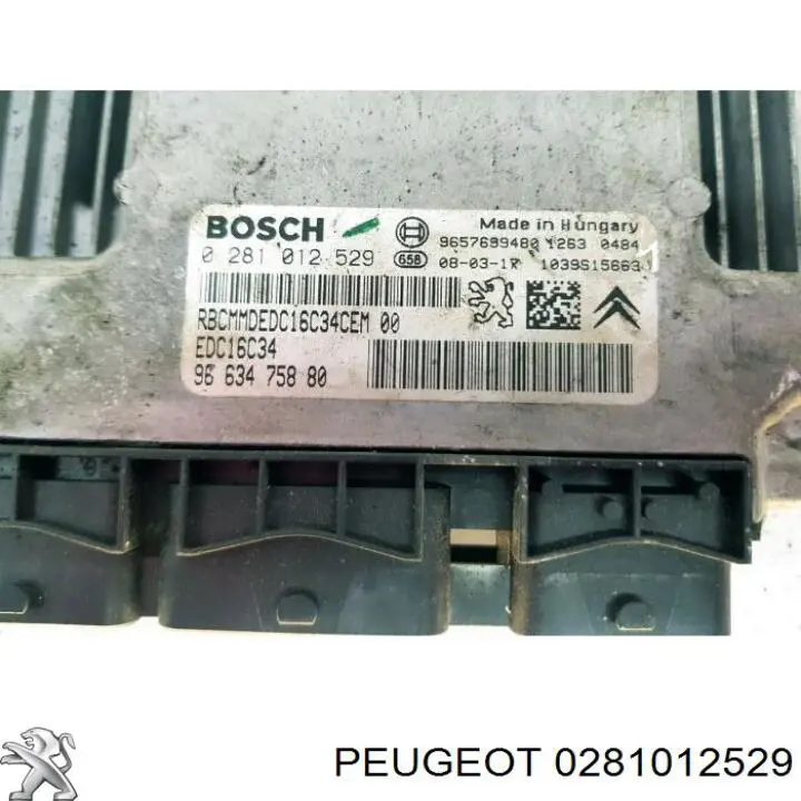 Unidad de control del motor  Peugeot/Citroen 0281012529 precio, desde 62,48 EUR