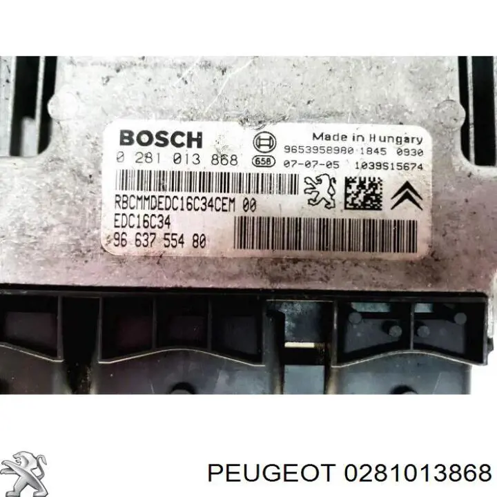 0281013868 Peugeot/Citroen Centralina Del Motor
