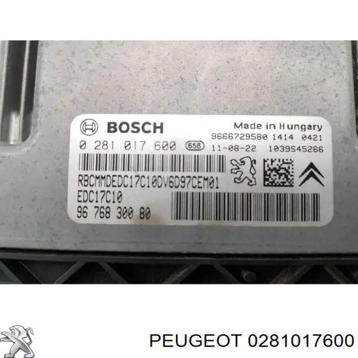  0281017600 Peugeot/Citroen