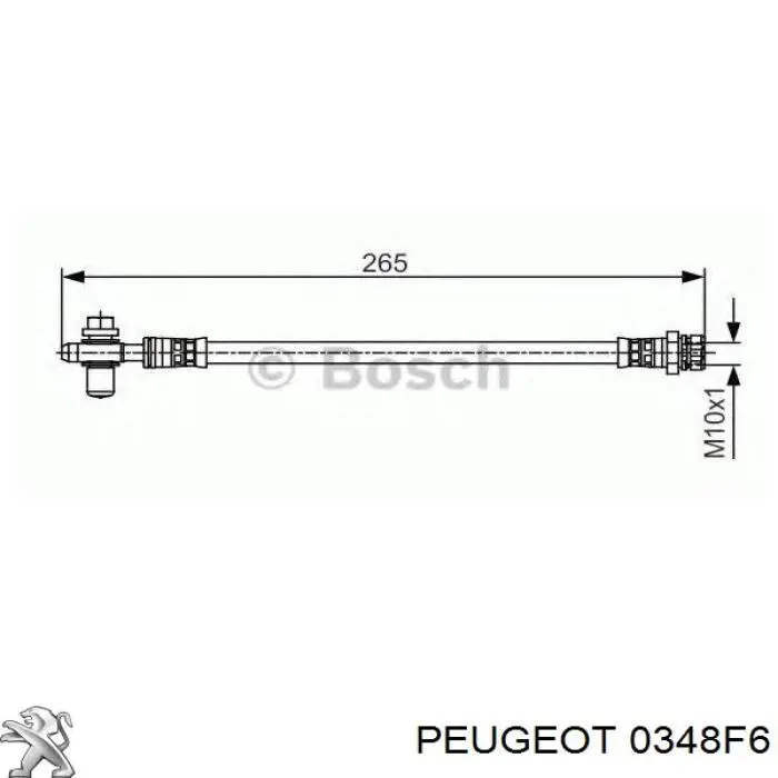 Junta de colector de admisión 0348F6 Peugeot/Citroen