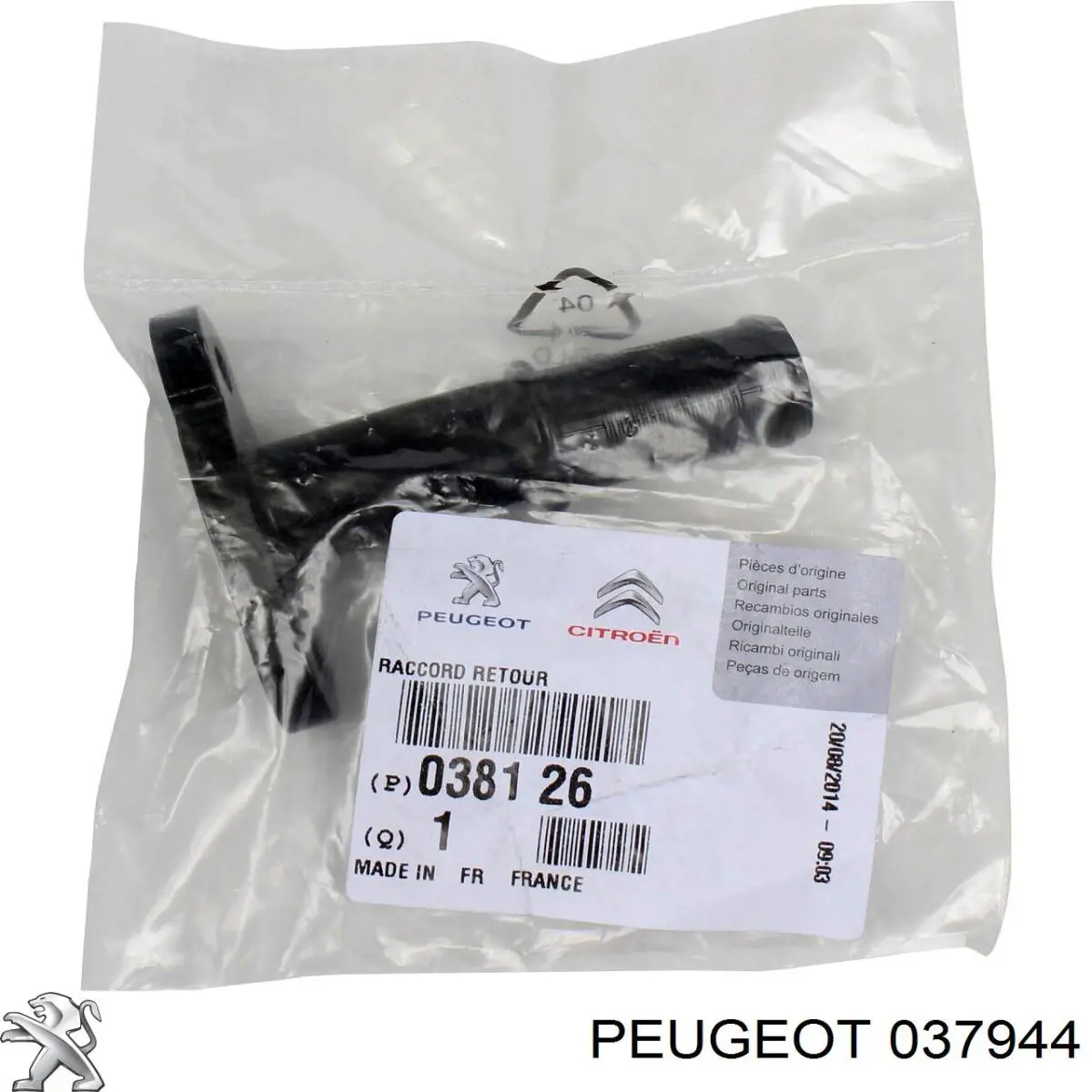 Tubo de suministro de aceite a la turbina Peugeot/Citroen 037944