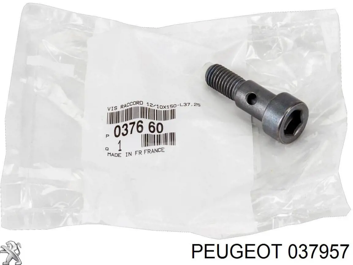 Perno de tubo de alimentación de aceite de turbocompresor 037957 Peugeot/Citroen