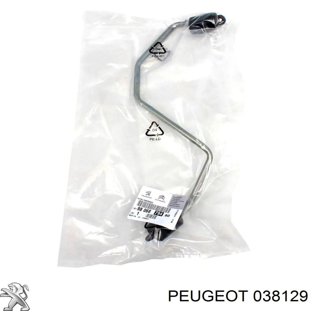 Tubo de drenaje de aceite de turbocompresor 038129 Peugeot/Citroen