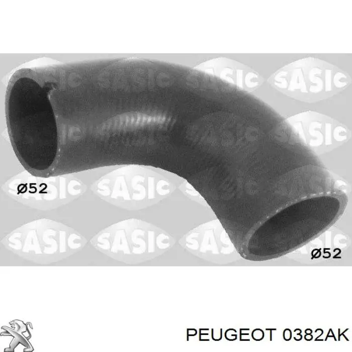 0382AK Peugeot/Citroen tubo flexible de aire de sobrealimentación derecho