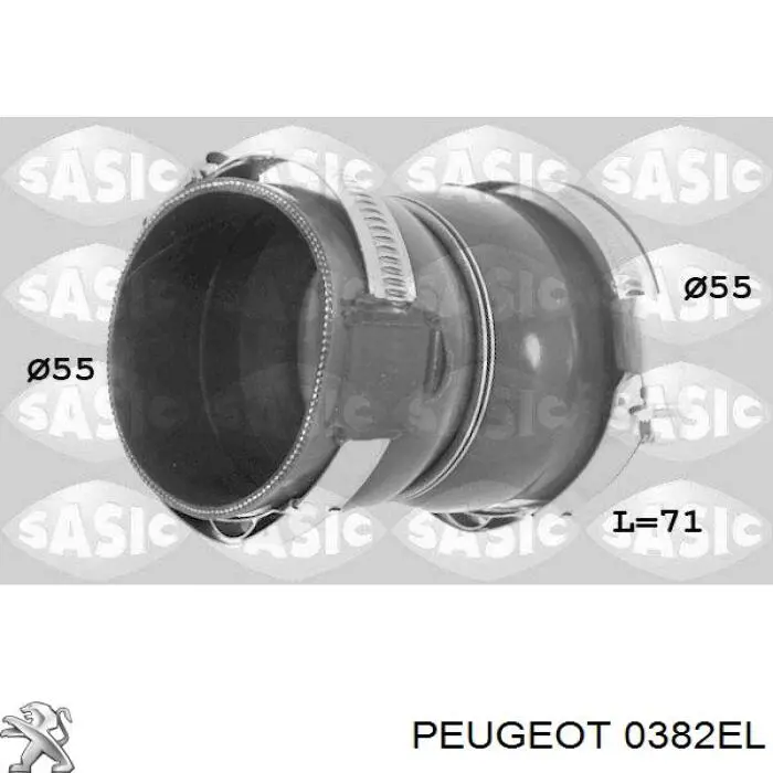 0382EL Peugeot/Citroen tubo flexible de aspiración, cuerpo mariposa