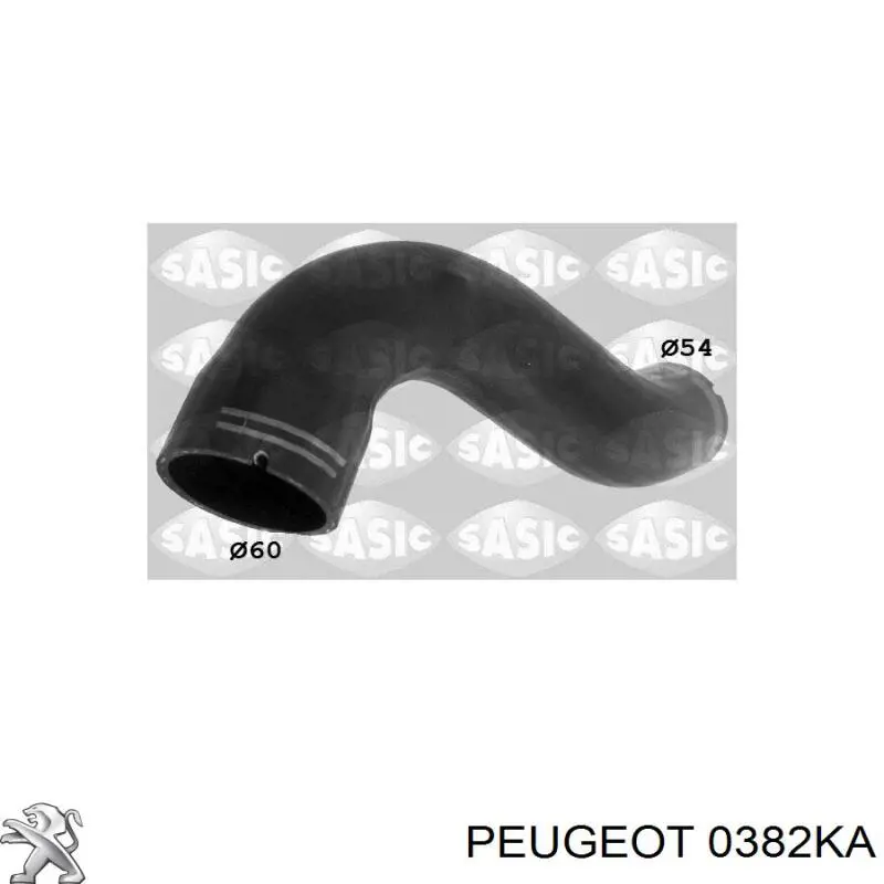 0382KA Peugeot/Citroen tubo flexible de aire de sobrealimentación superior derecho