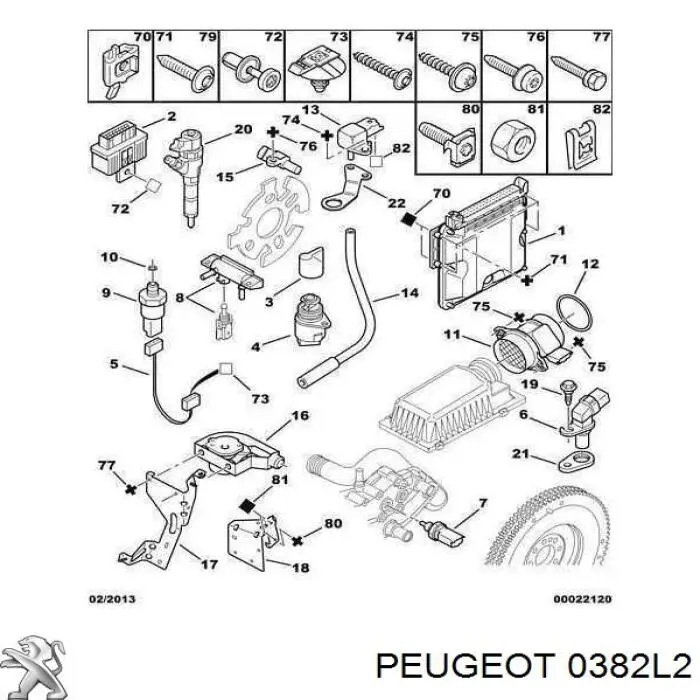  Peugeot/Citroen 0382L2 precio, desde 2,34 EUR