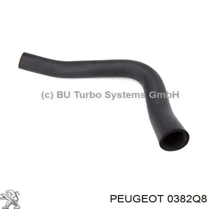 0382Q8 Peugeot/Citroen tubo flexible de aire de sobrealimentación derecho