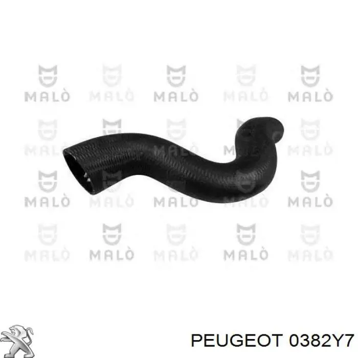 0382Y7 Peugeot/Citroen tubo flexible de aire de sobrealimentación derecho