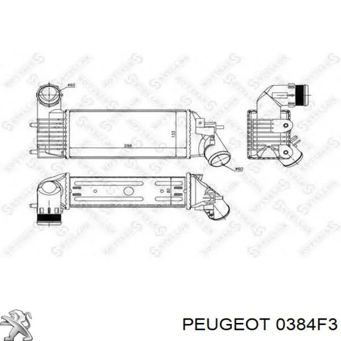 Intercooler 0384F3 Peugeot/Citroen
