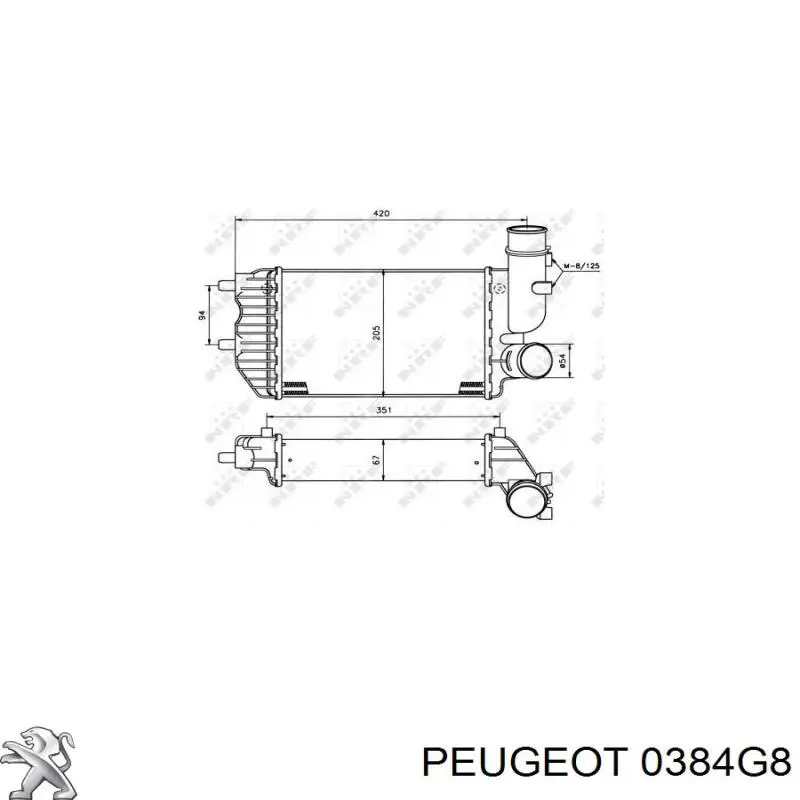0384G8 Peugeot/Citroen intercooler