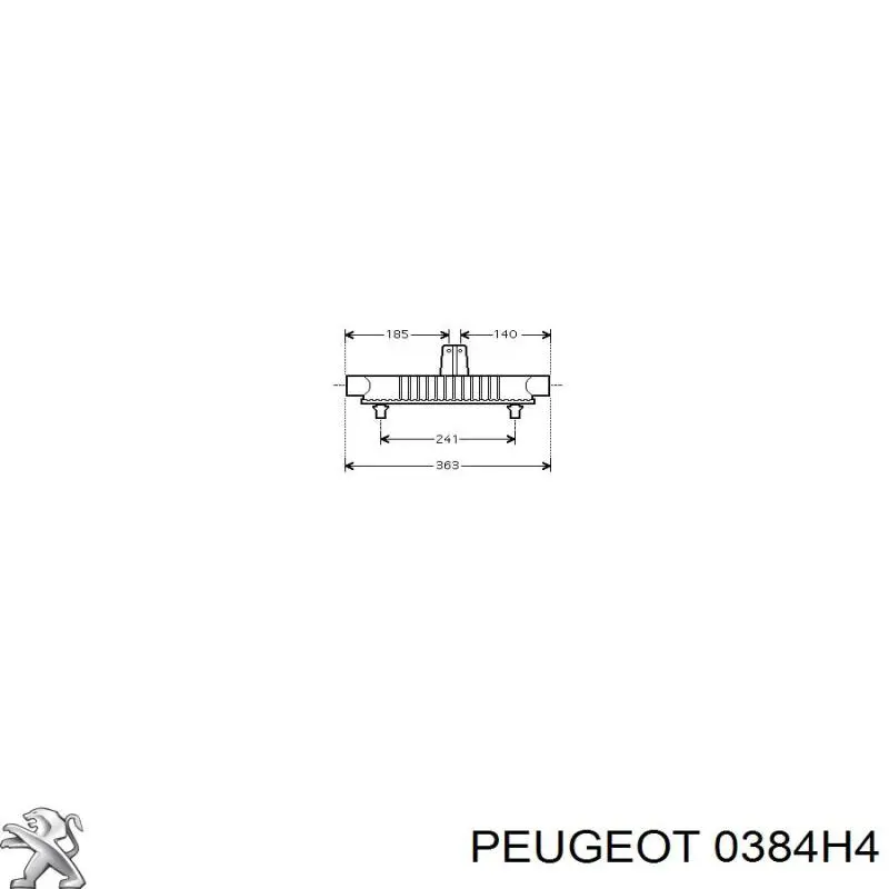 0384H4 Peugeot/Citroen Radiador de intercooler