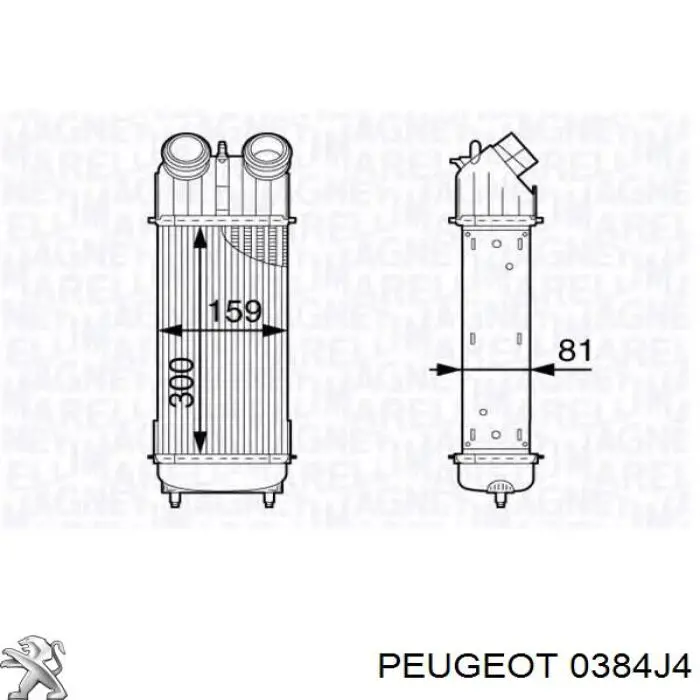 Comprar 0384J4 Peugeot/Citroen Turbo intercooler