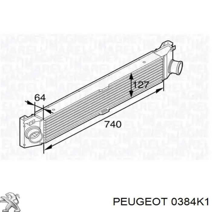 Comprar 0384K1 Peugeot/Citroen Turbo intercooler
