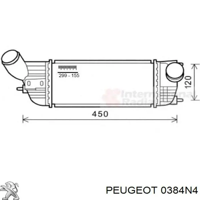 Comprar 0384N4 Peugeot/Citroen Turbo intercooler